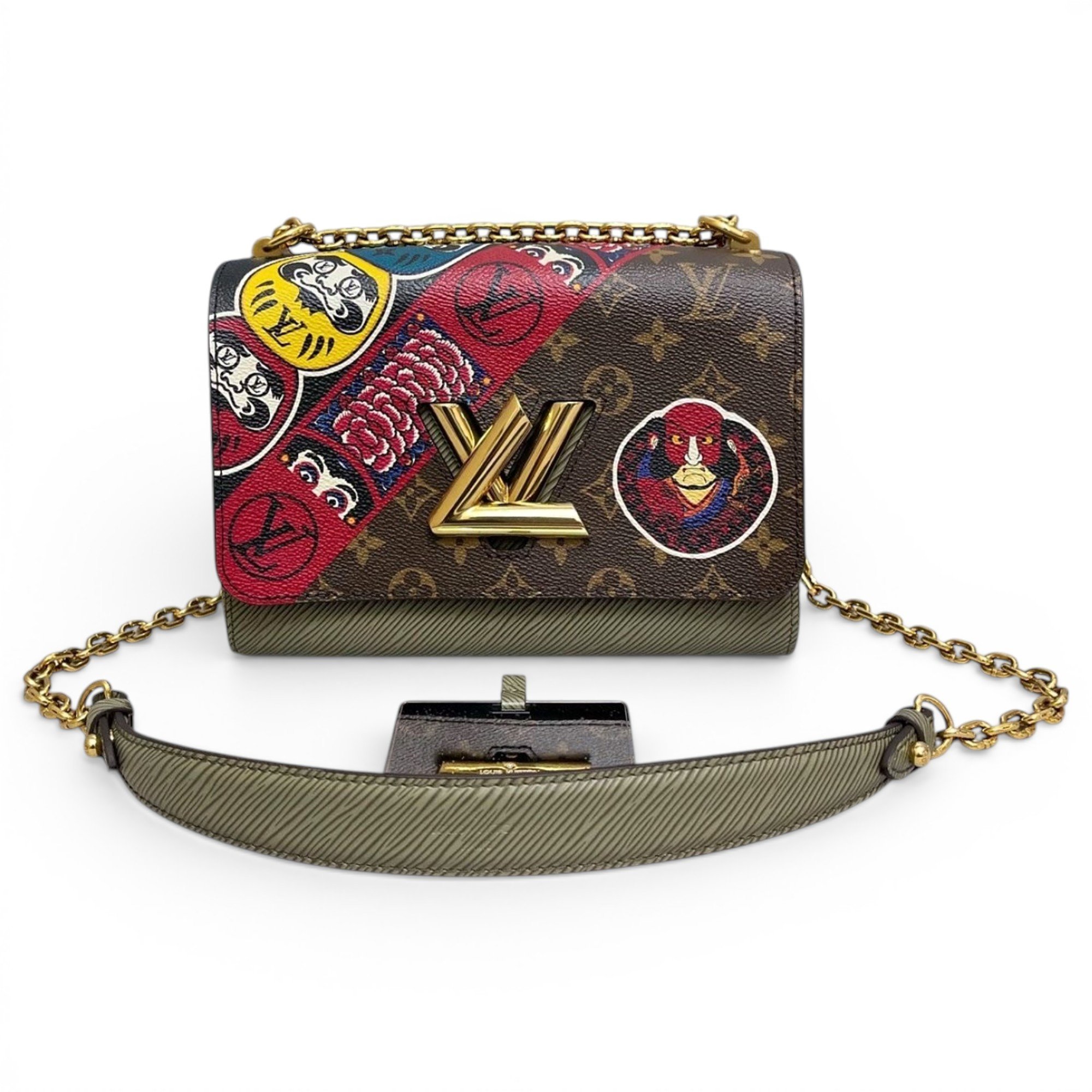 Twist leather crossbody bag