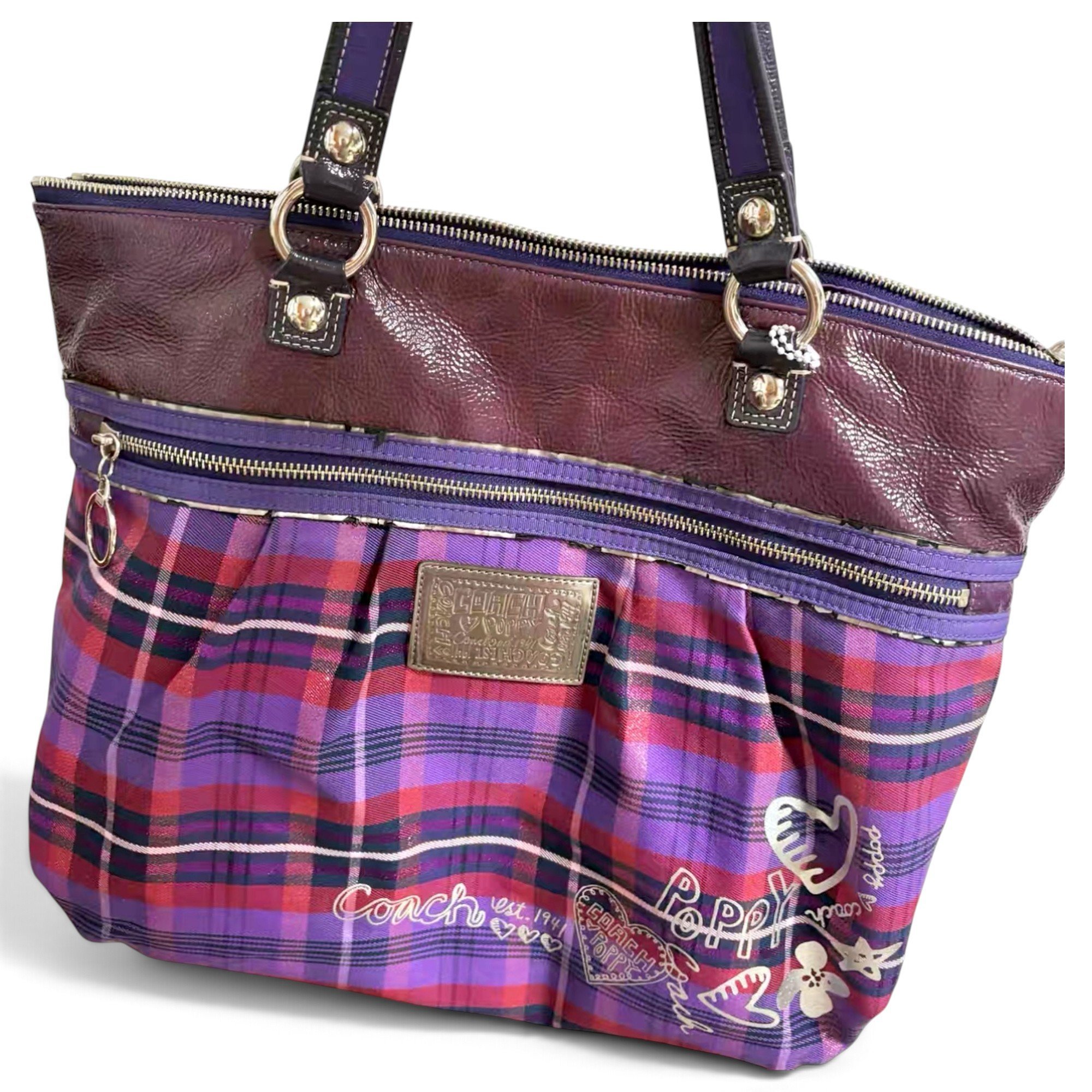 Coach Princess Street Dome Satchel patent leather tote