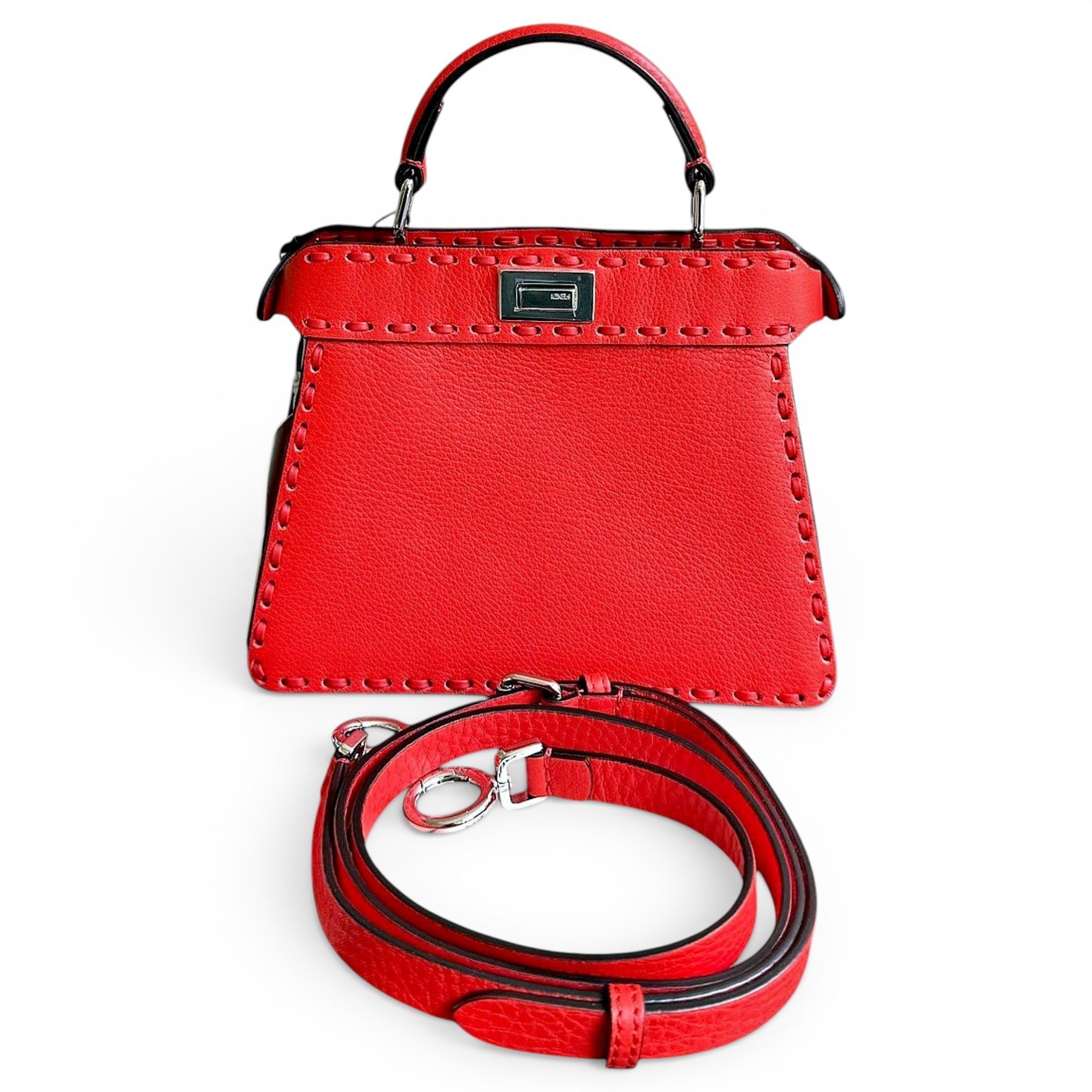 Peekaboo leather handbag
