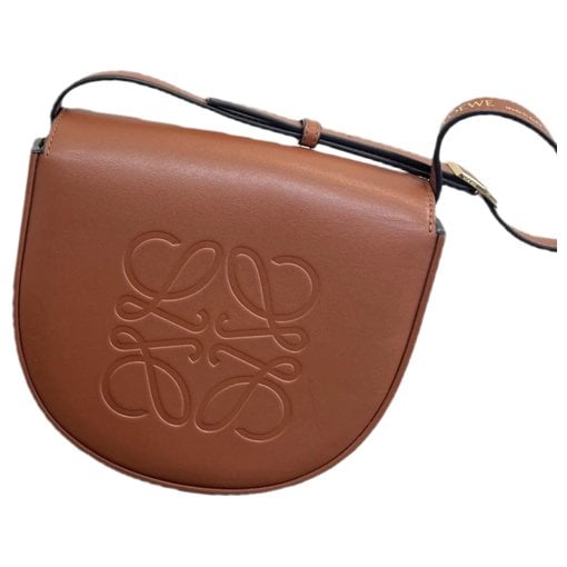 Heel leather handbag