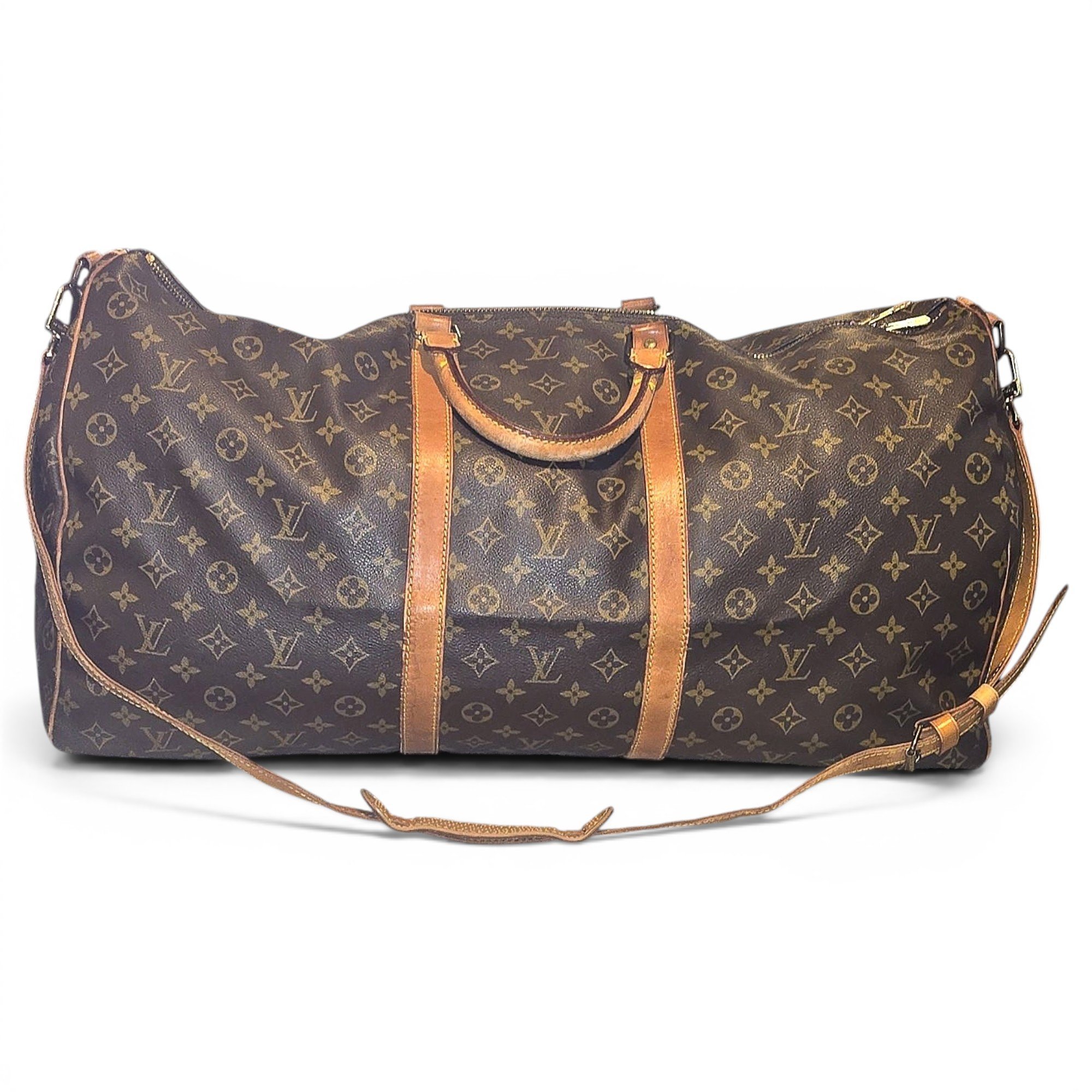Keepall leather travel bag