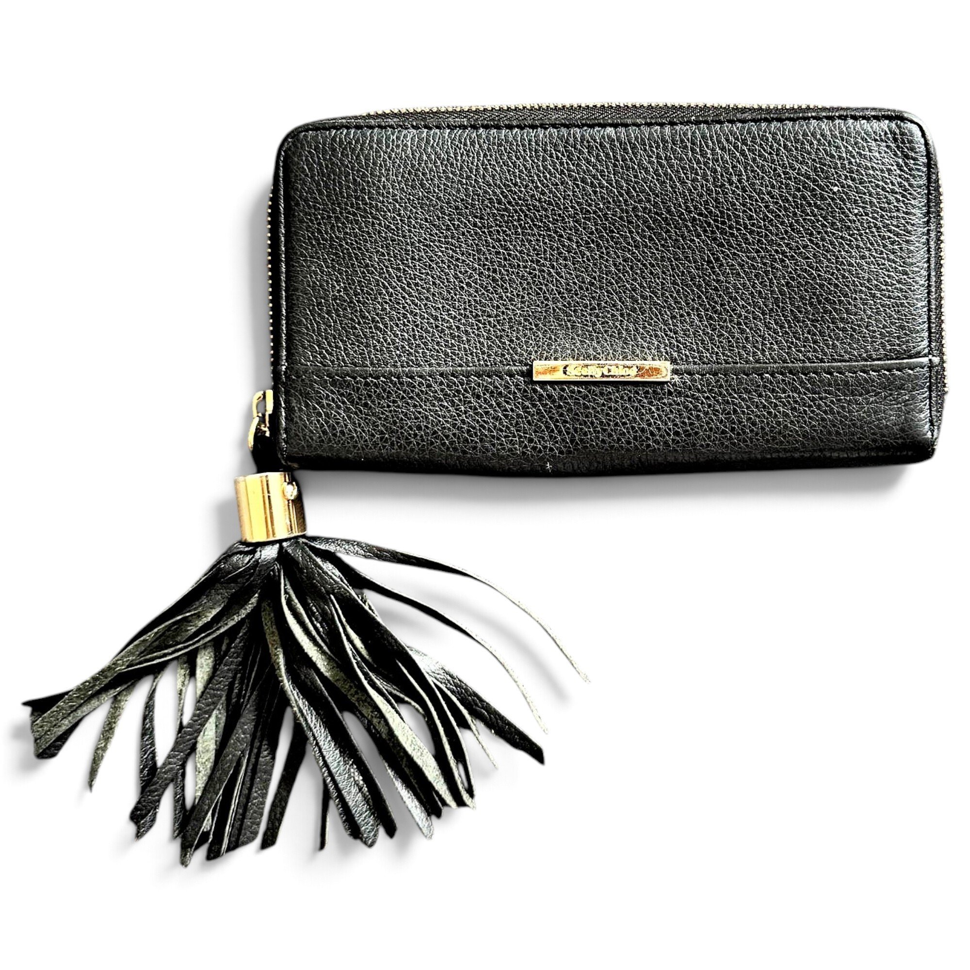 Leather clutch bag