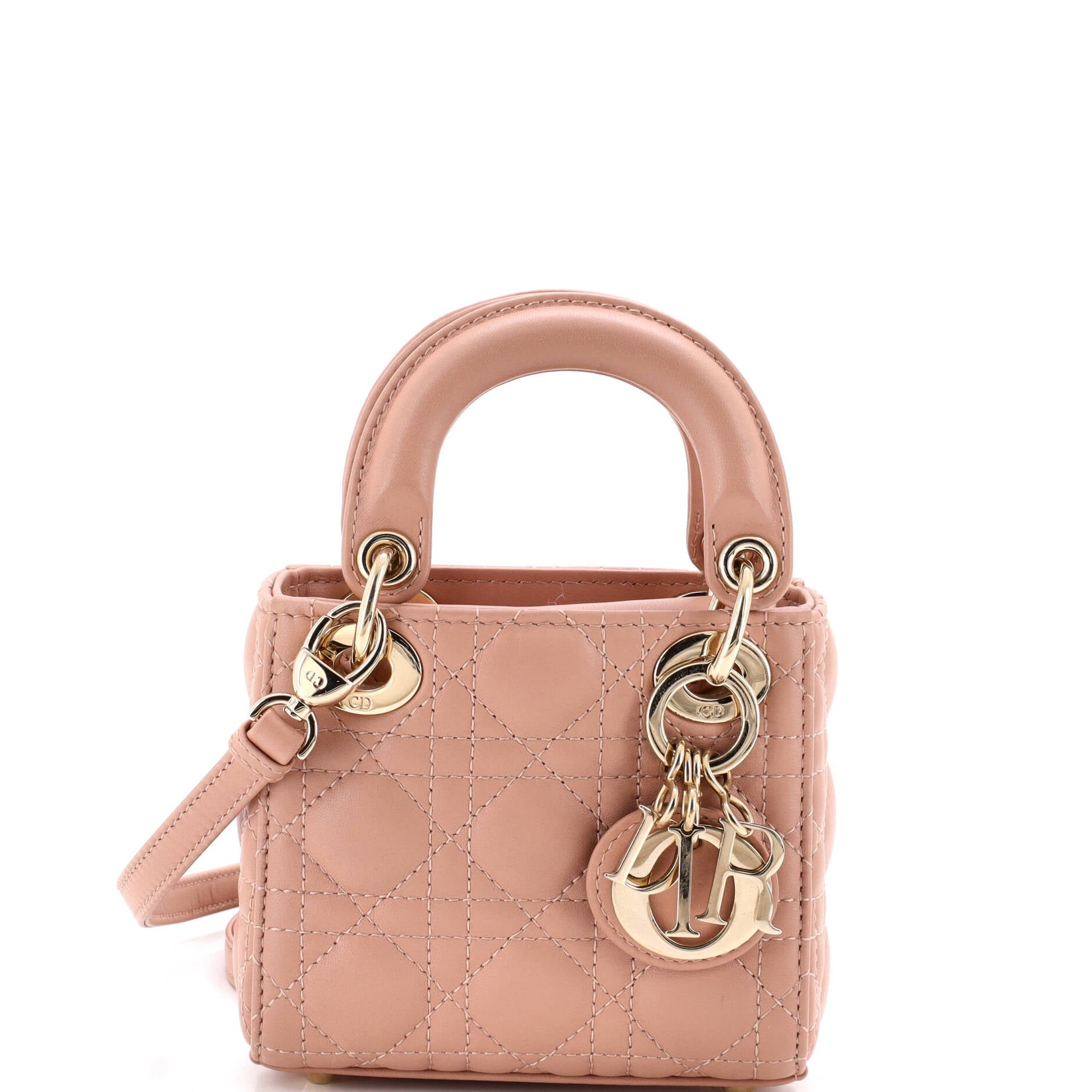 Lady Dior Bag Cannage Quilt Lambskin Micro