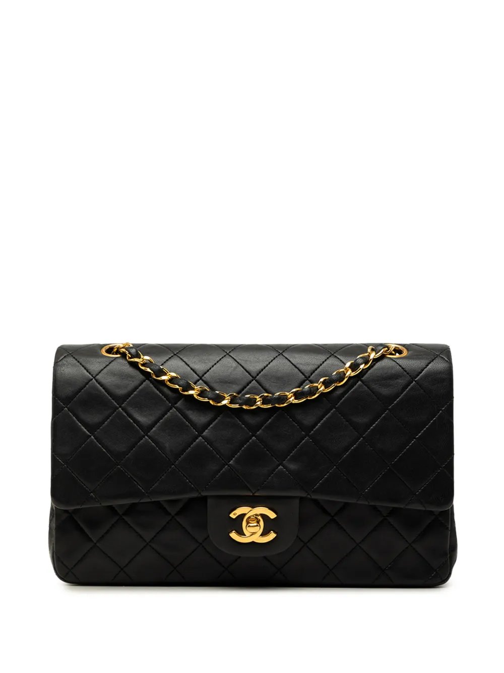 1989-1991 Medium Classic Lambskin Double Flap shoulder bag
