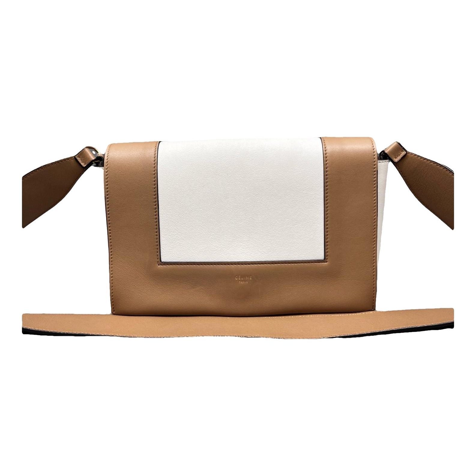 Frame leather handbag