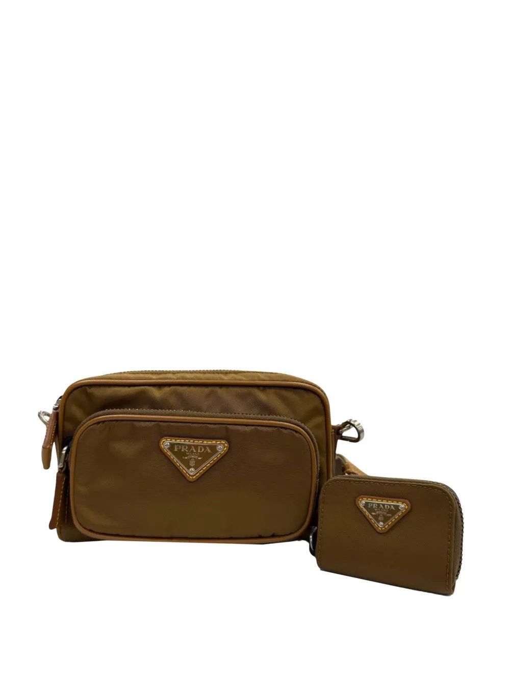 2013-2026 Re Nylon Travel Pocket Double Zip crossbody bag