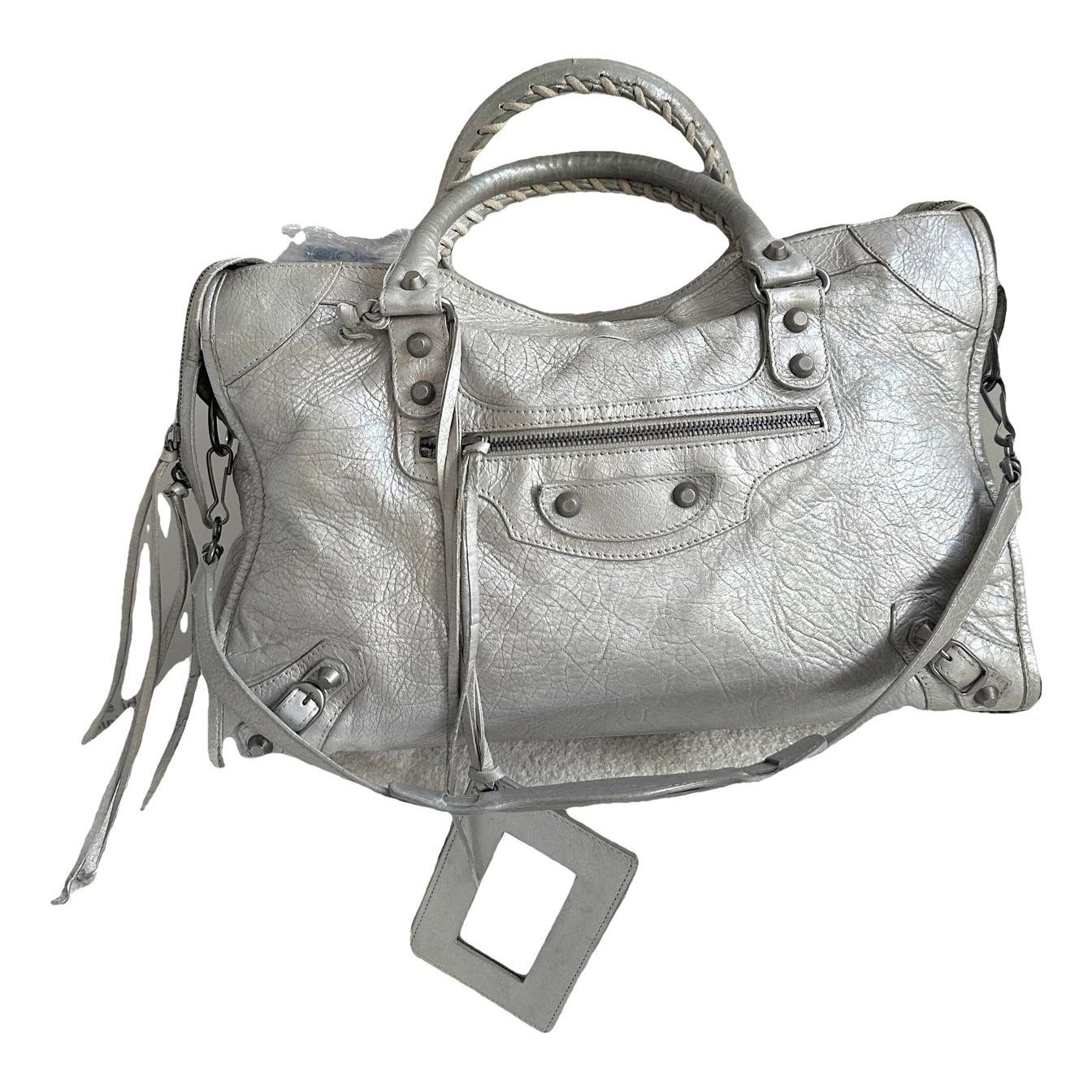 City leather handbag