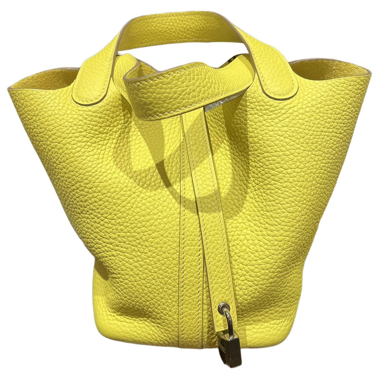 Hermes Picotin 18 Handbag Lime Clemence Leather 2021