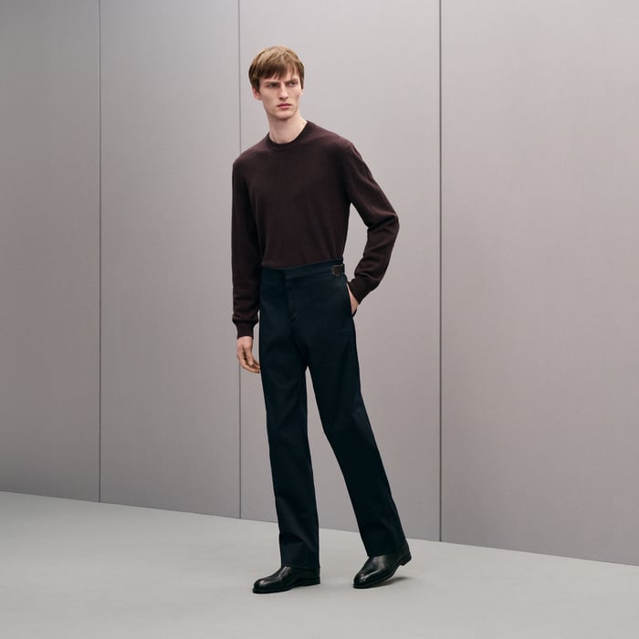 Prunoir "H En Echelle" Crewneck Cashmere Sweater