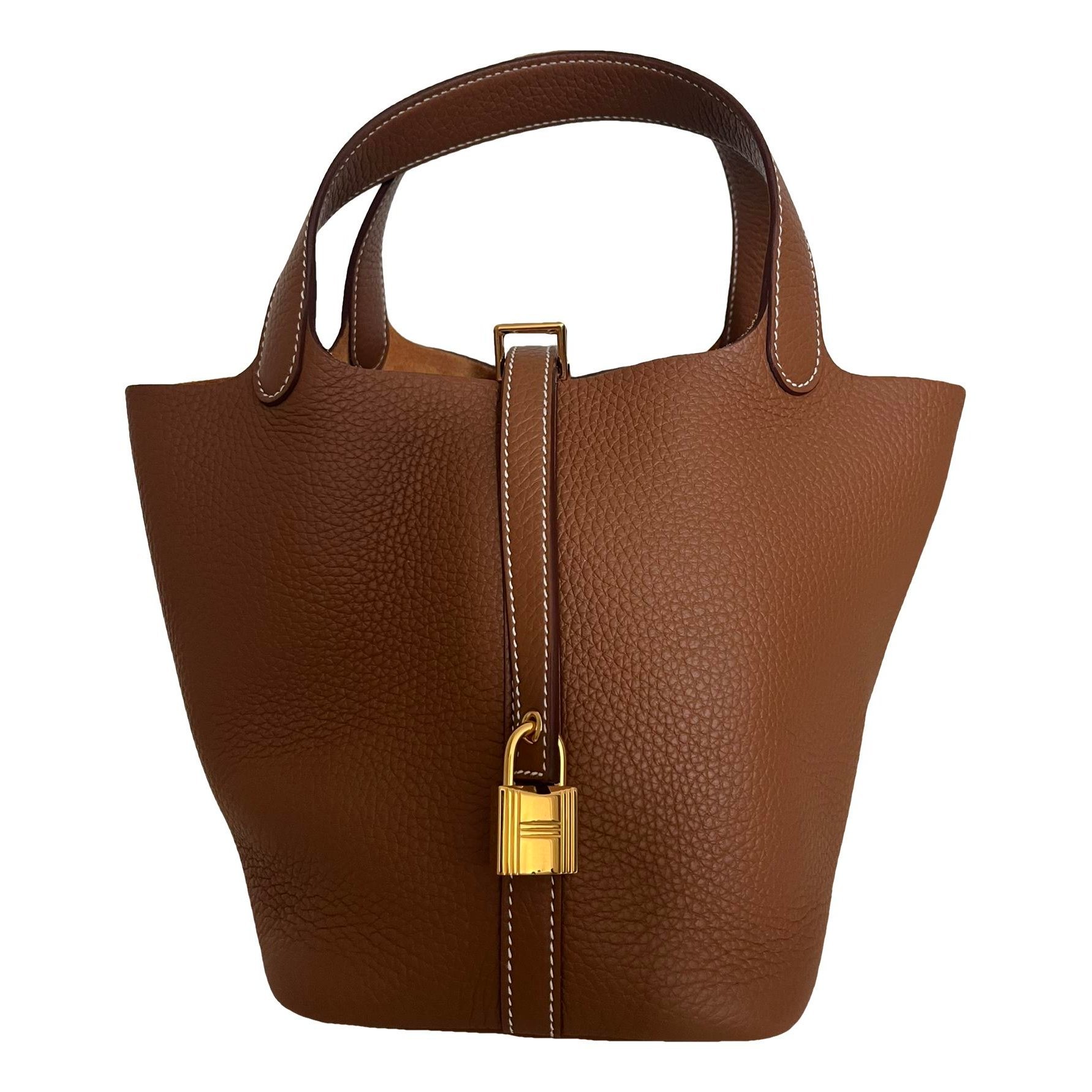 Picotin leather tote