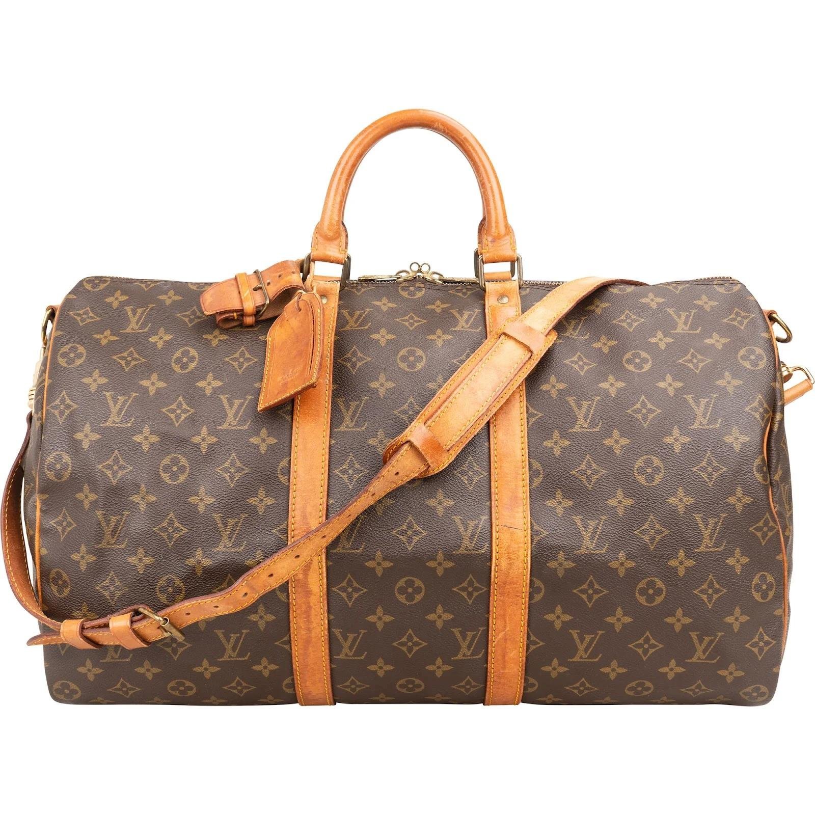 Keepall leather travel bag