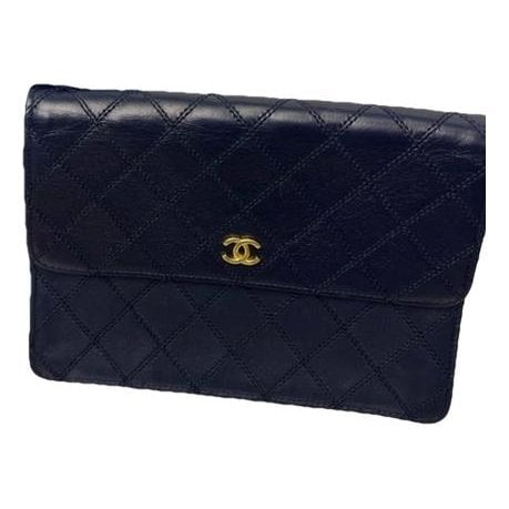 Leather clutch bag
