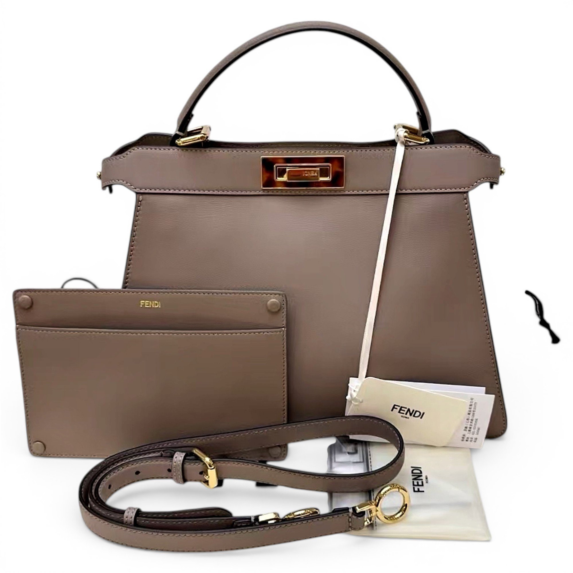 Peekaboo leather handbag