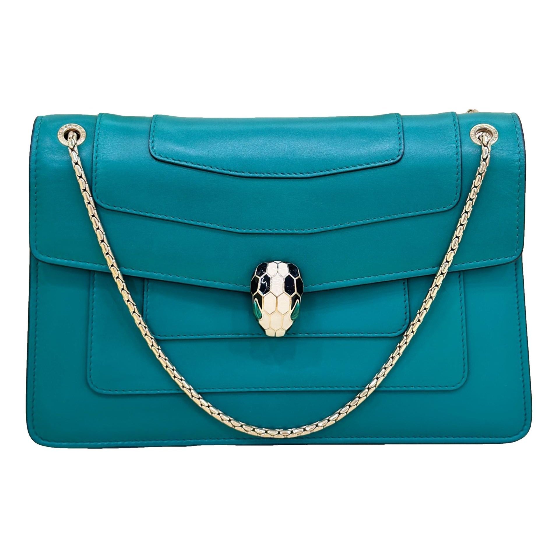 Serpenti leather handbag