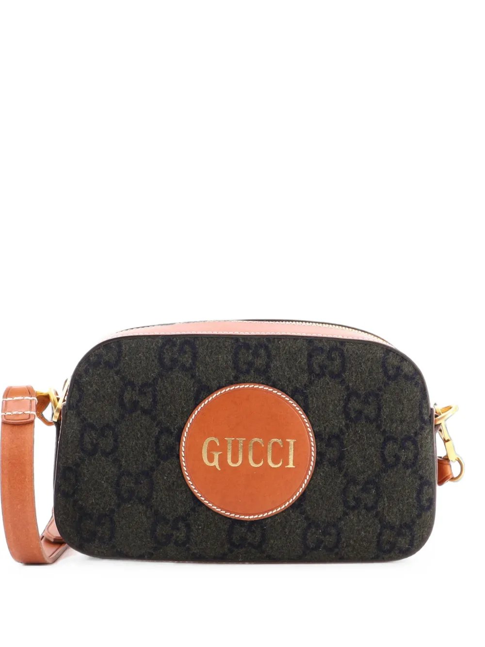Off the Grid Camera Bag GG Wool and Leather crossbody bag