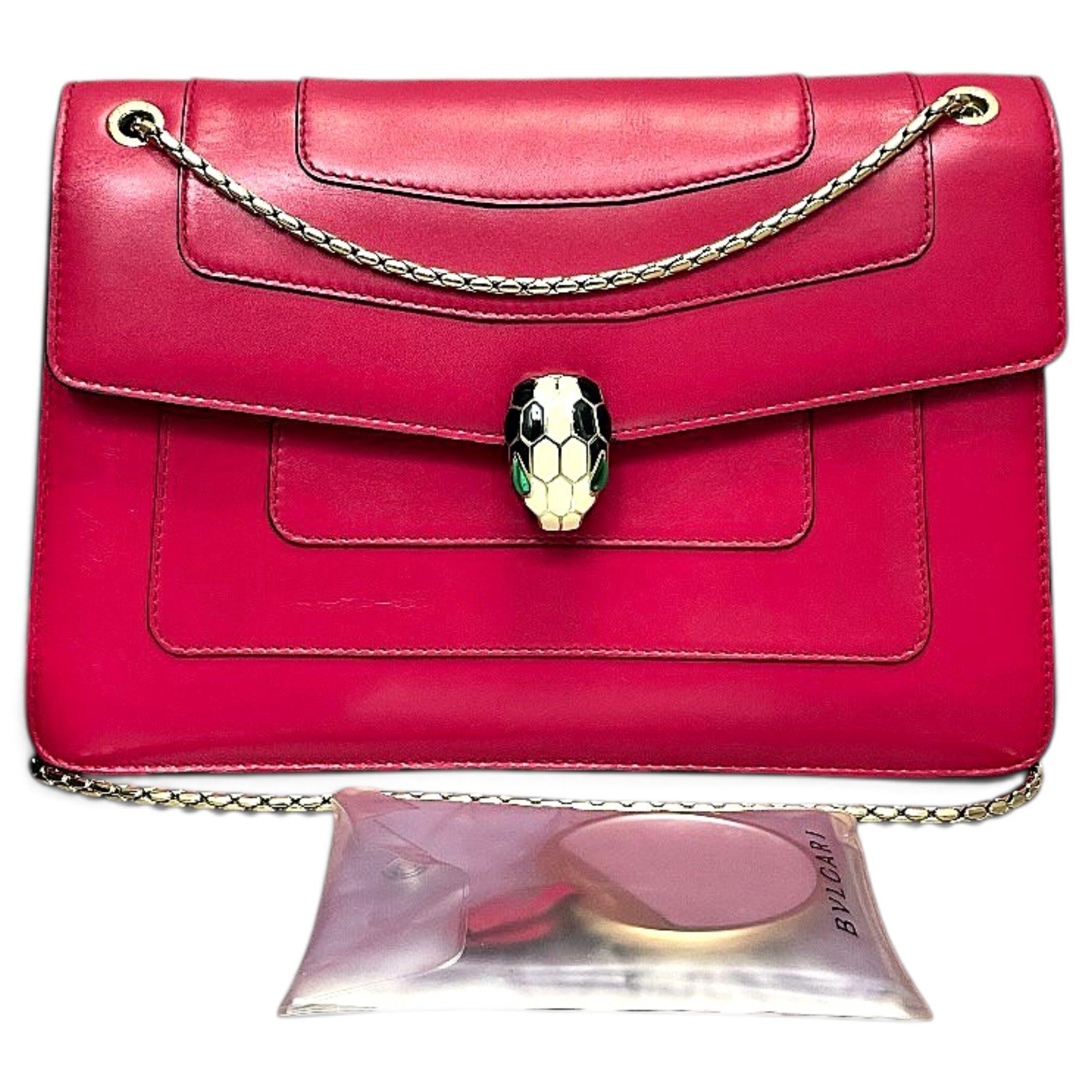 Serpenti leather handbag