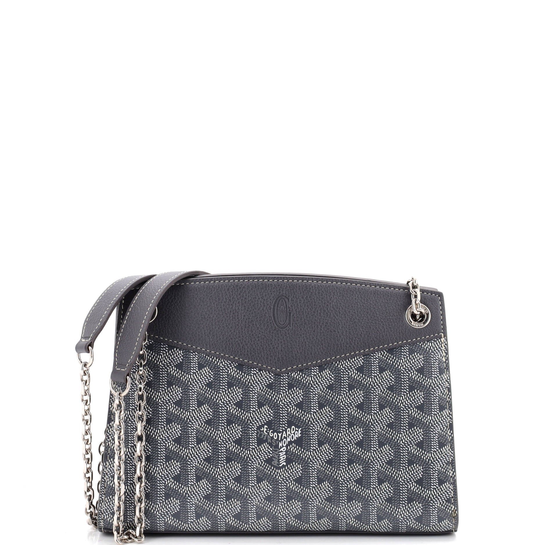 Structured Rouette Chain Shoulder Bag Coated Canvas Mini
