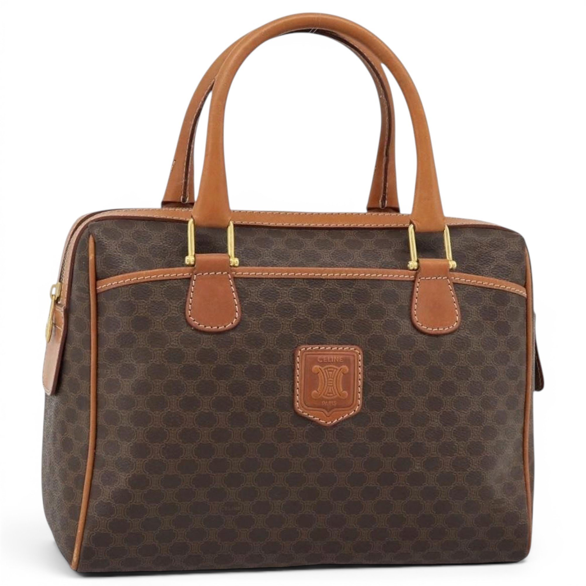 Leather bowling bag