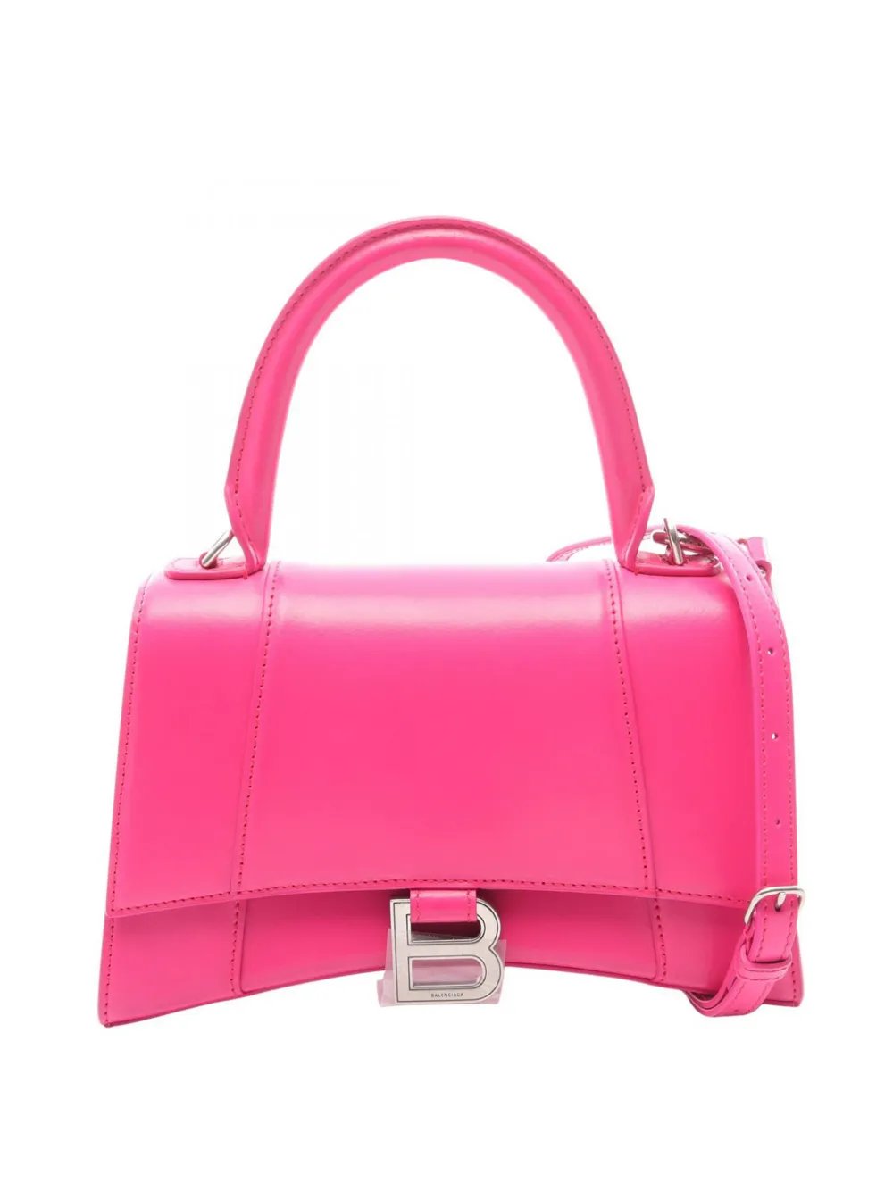 Balenciaga 2020 Small Shiny Box Calfskin Hourglass Top Handle Bag satchel