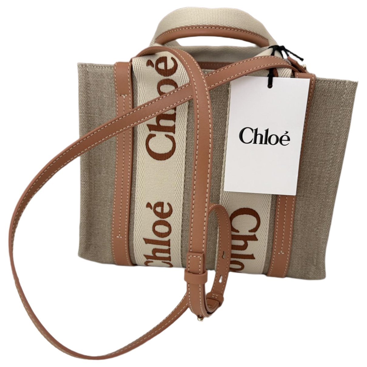 Woody linen crossbody bag