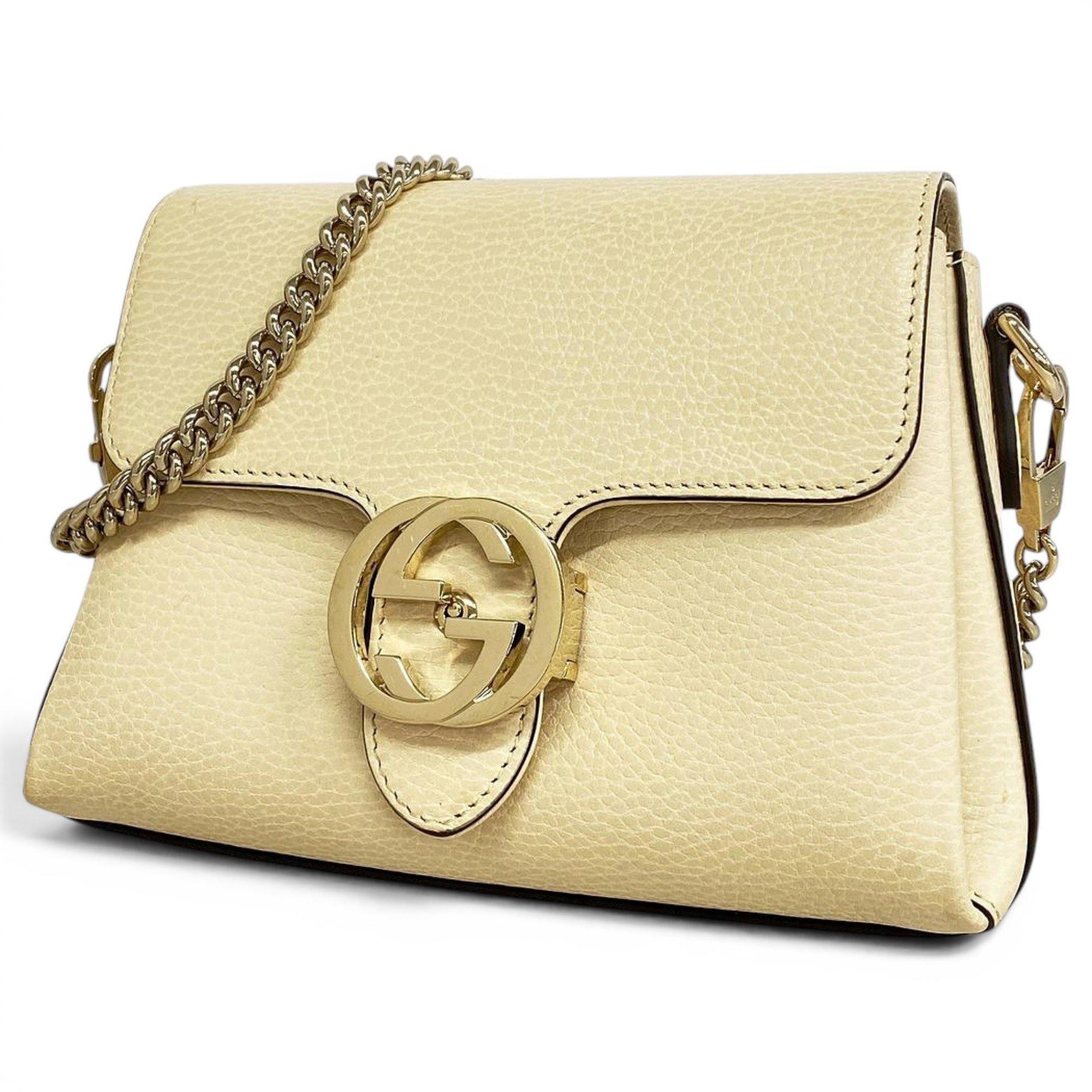 Interlocking leather handbag