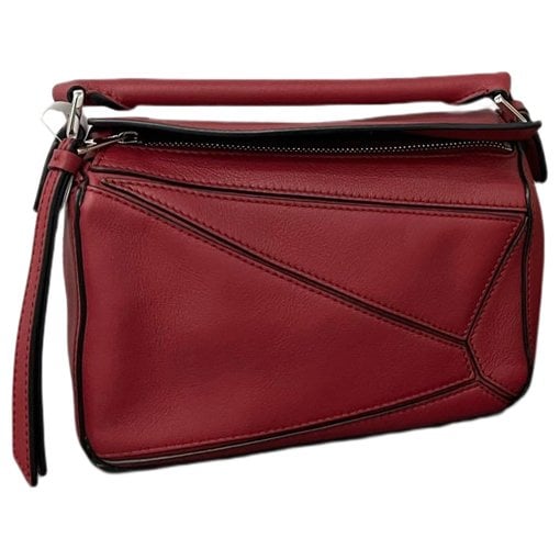 Puzzle leather handbag