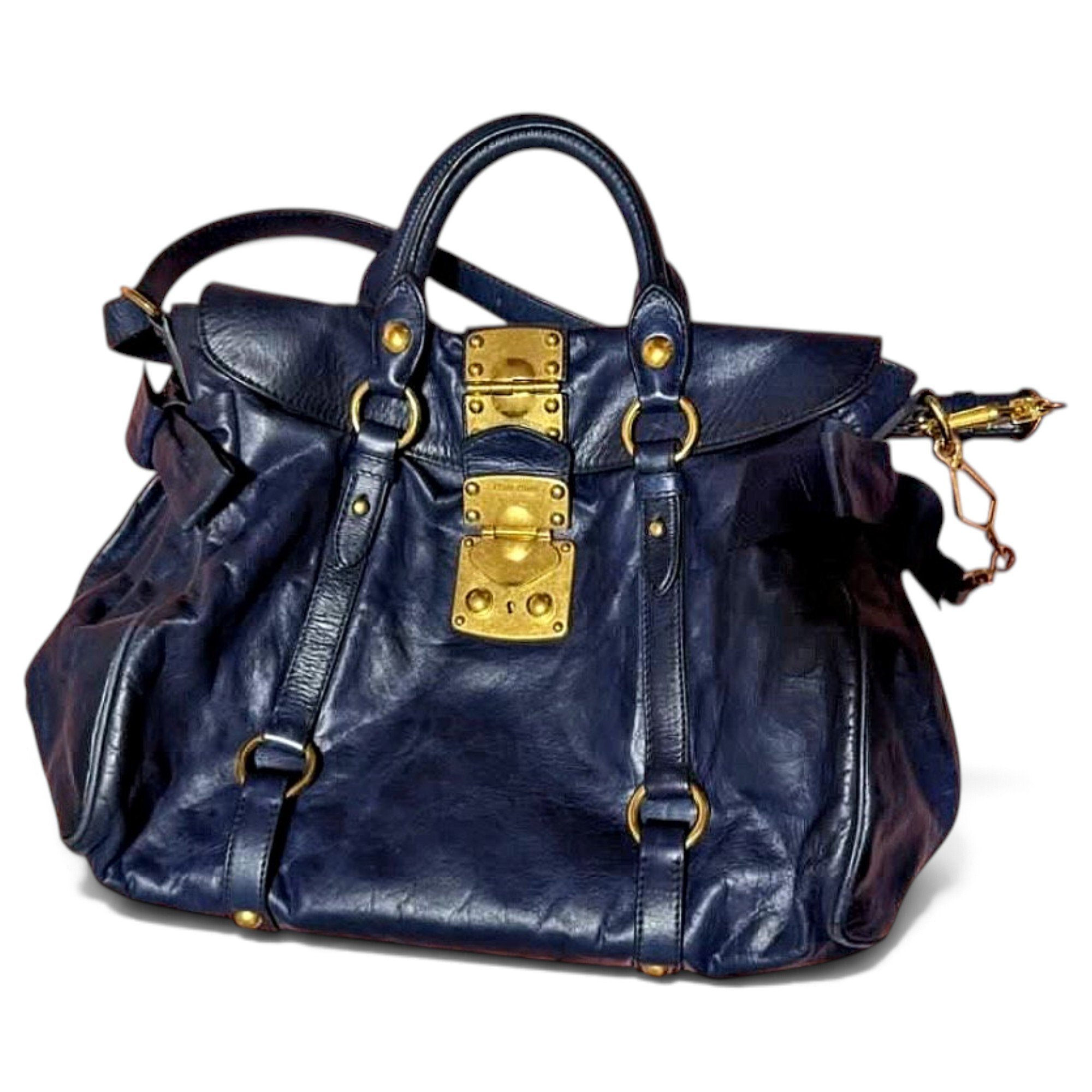 Bow bag leather handbag