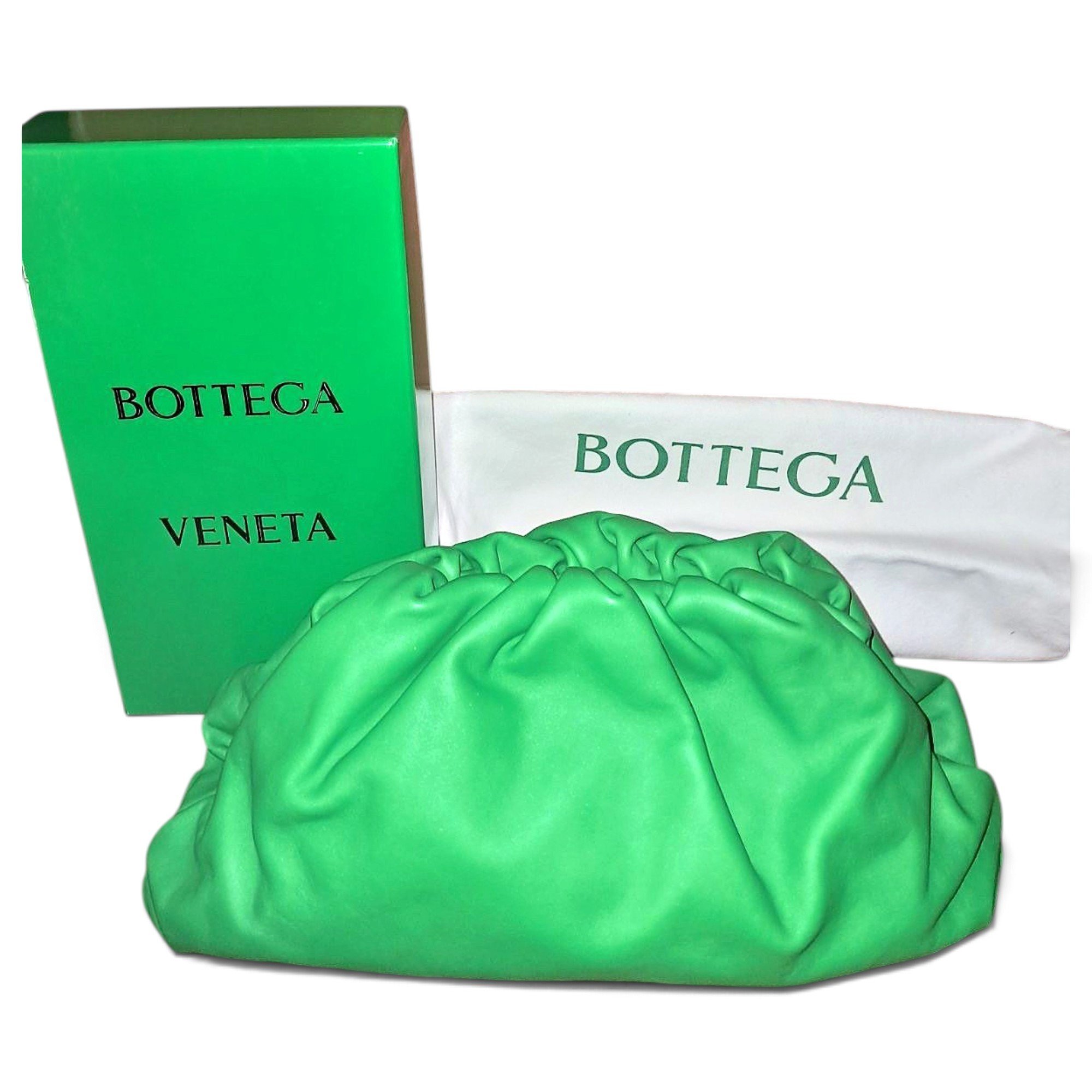 Pouch leather clutch bag
