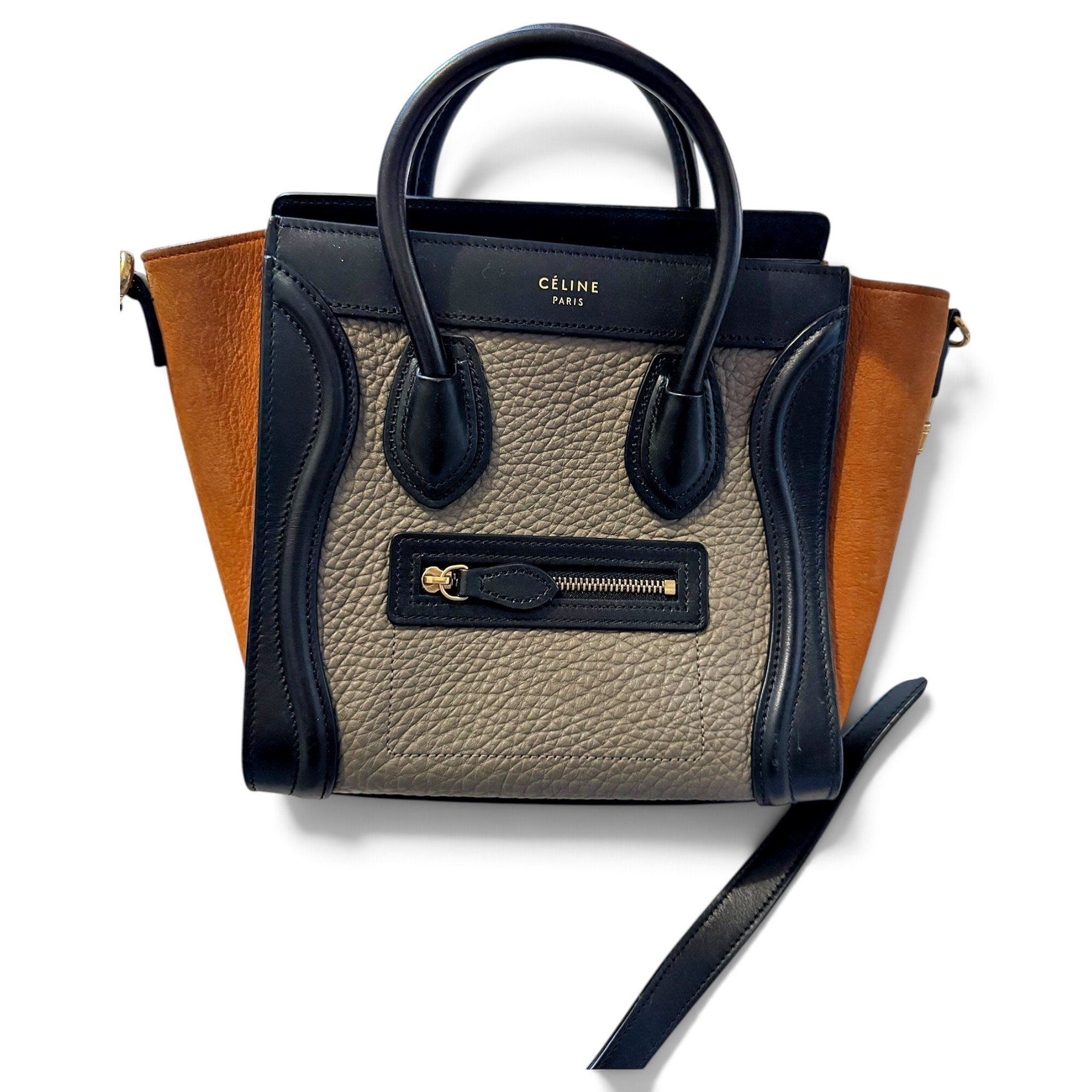 Nano Luggage leather crossbody bag
