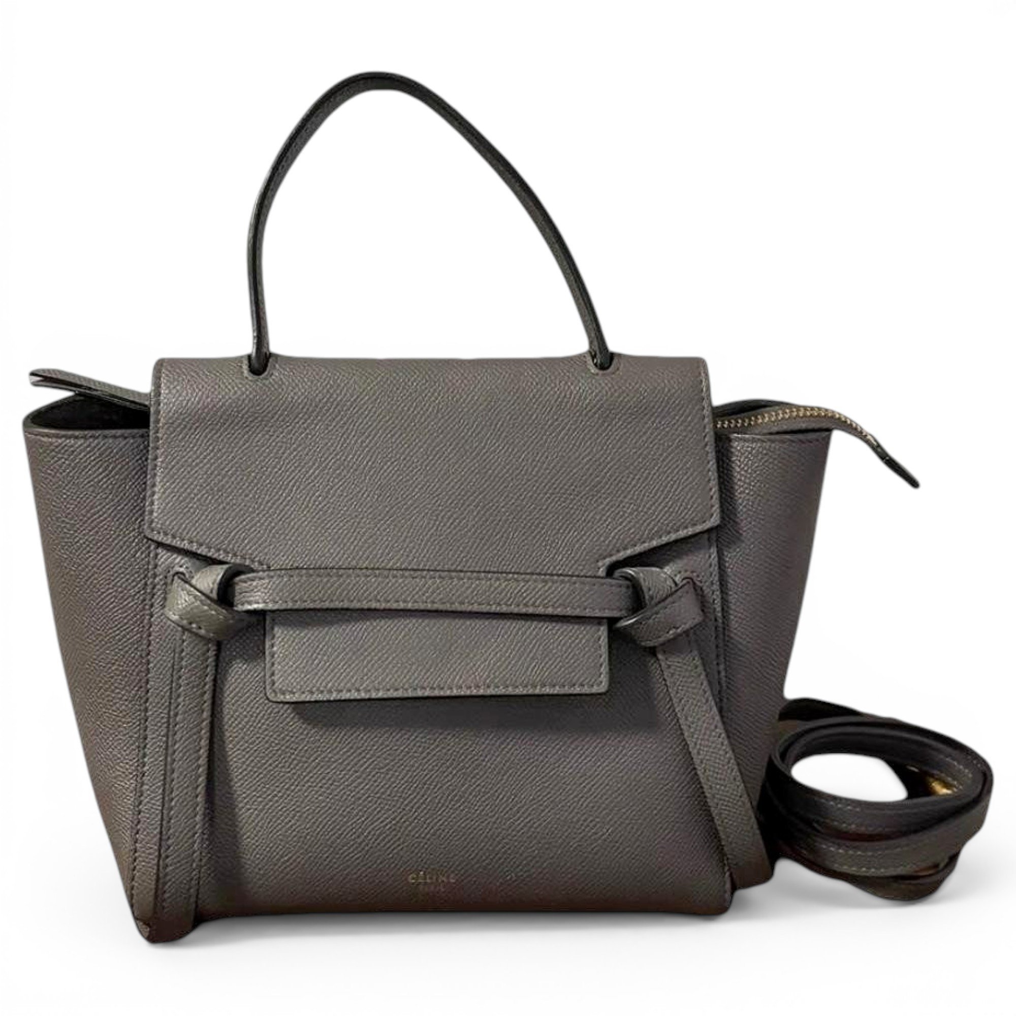Belt leather handbag