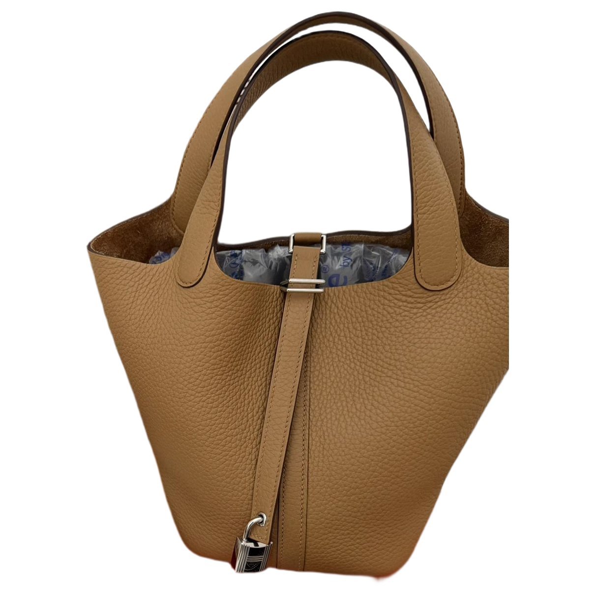 Picotin leather tote