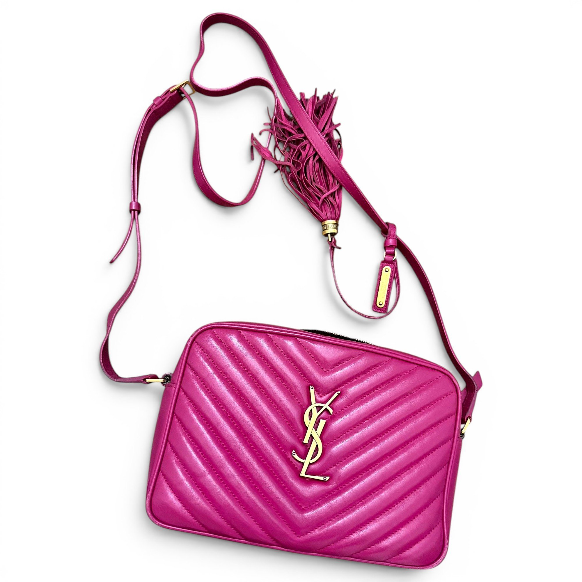 Camera Lou leather crossbody bag