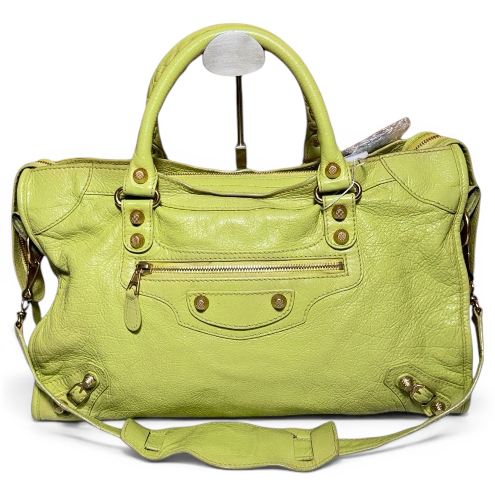City leather handbag