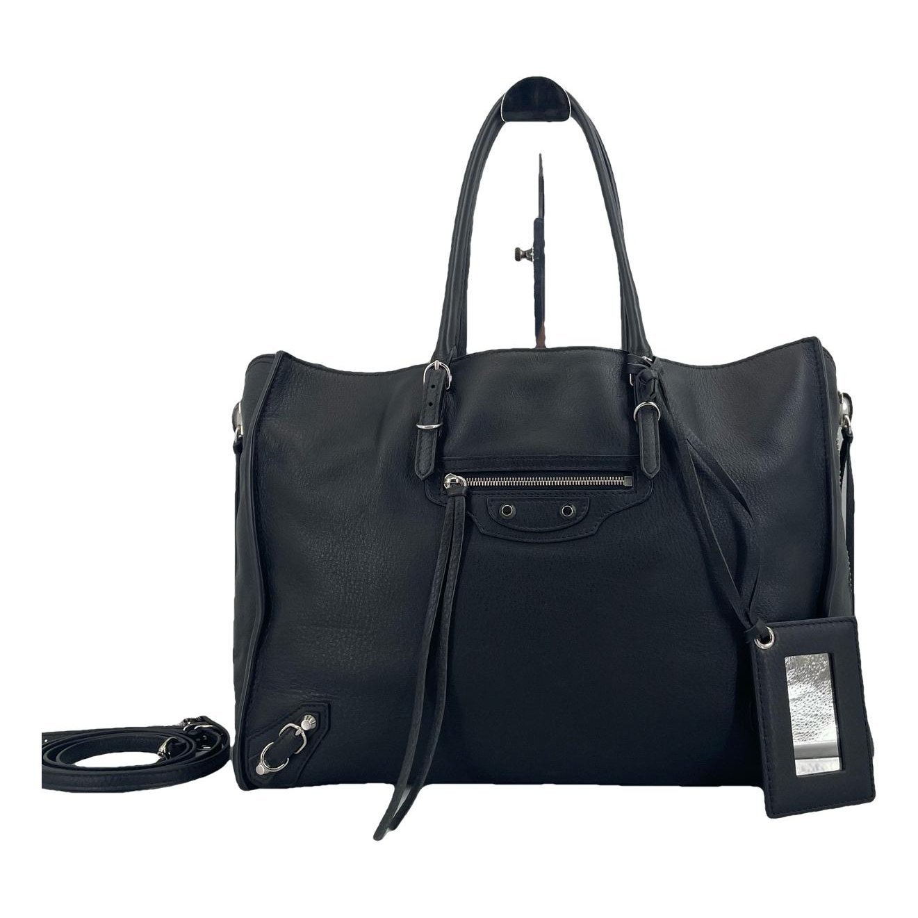 Papier leather handbag
