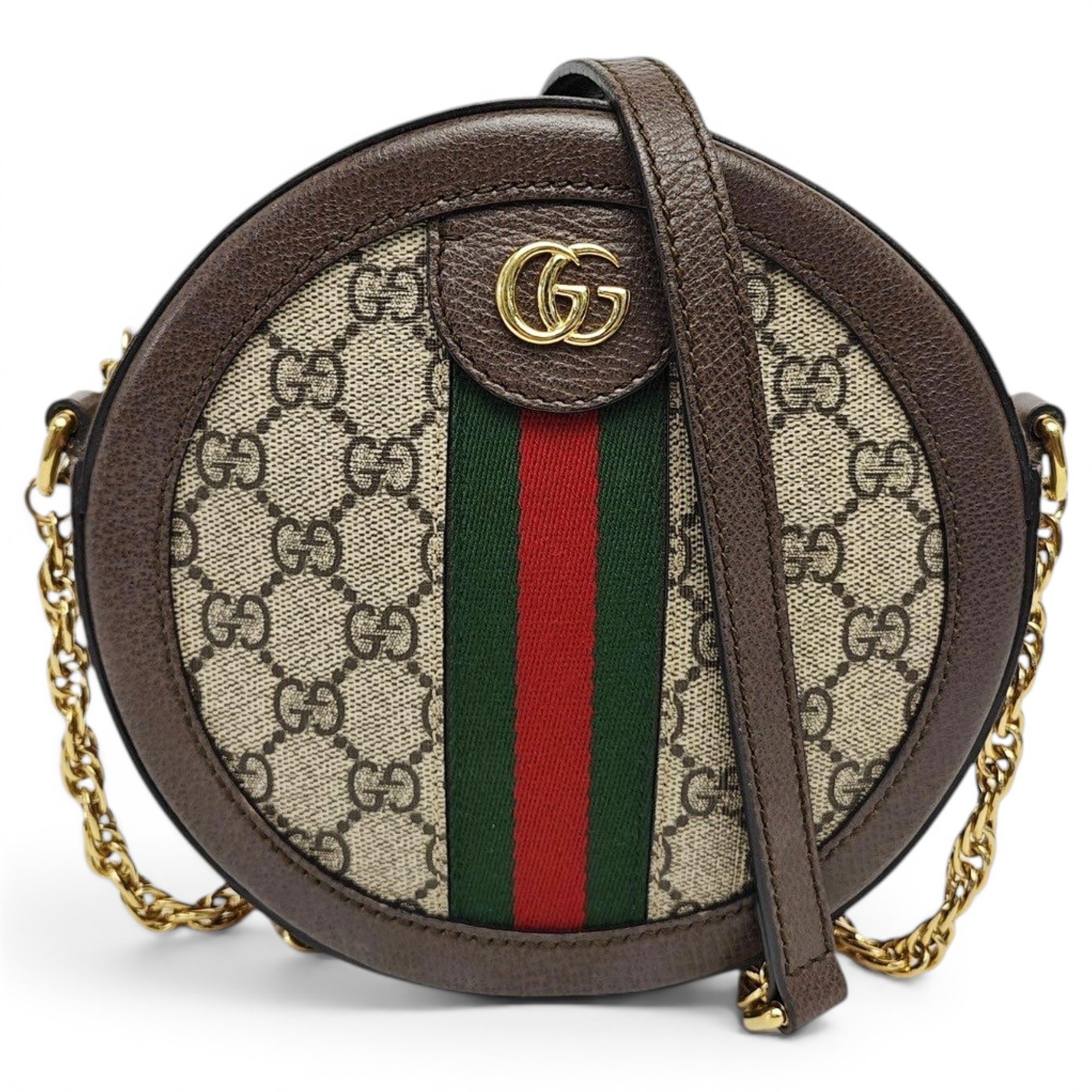 Ophidia Round cloth crossbody bag