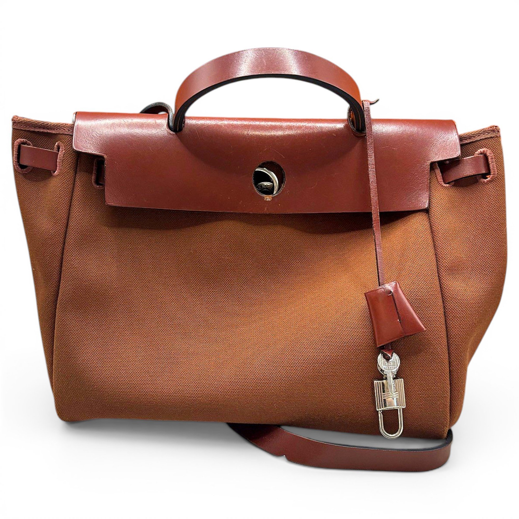 Hermes Herbag Handbag Bordeaux