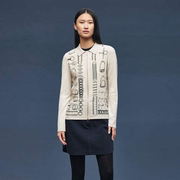 Beige Pierre d'Istrie "Cahier Du Colporteur" Zipped Twillaine Cardigan