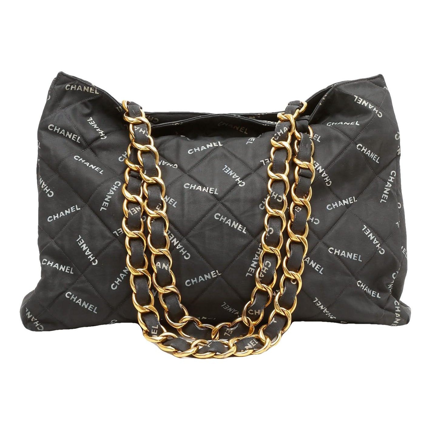 Vintage CC Chain cloth tote