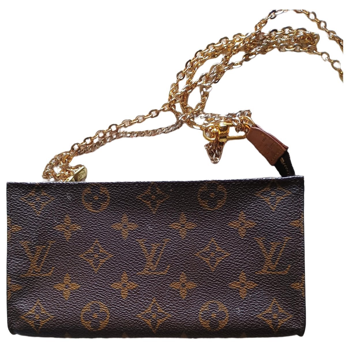 Leather clutch bag