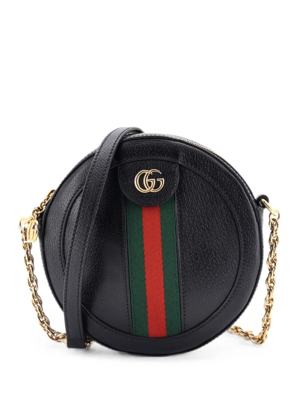 Ophidia Round Shoulder Bag Leather Mini crossbody bag