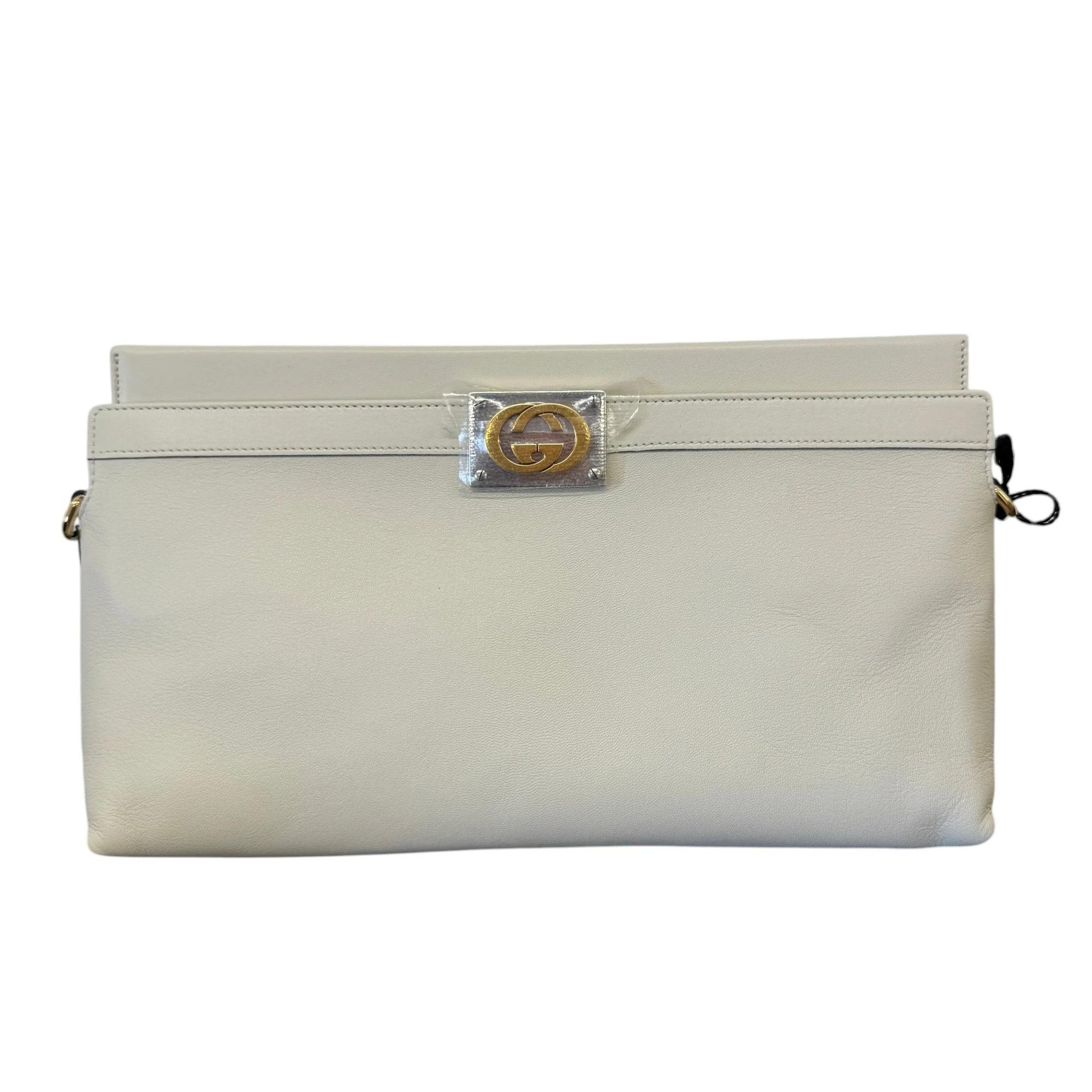 Leather clutch bag