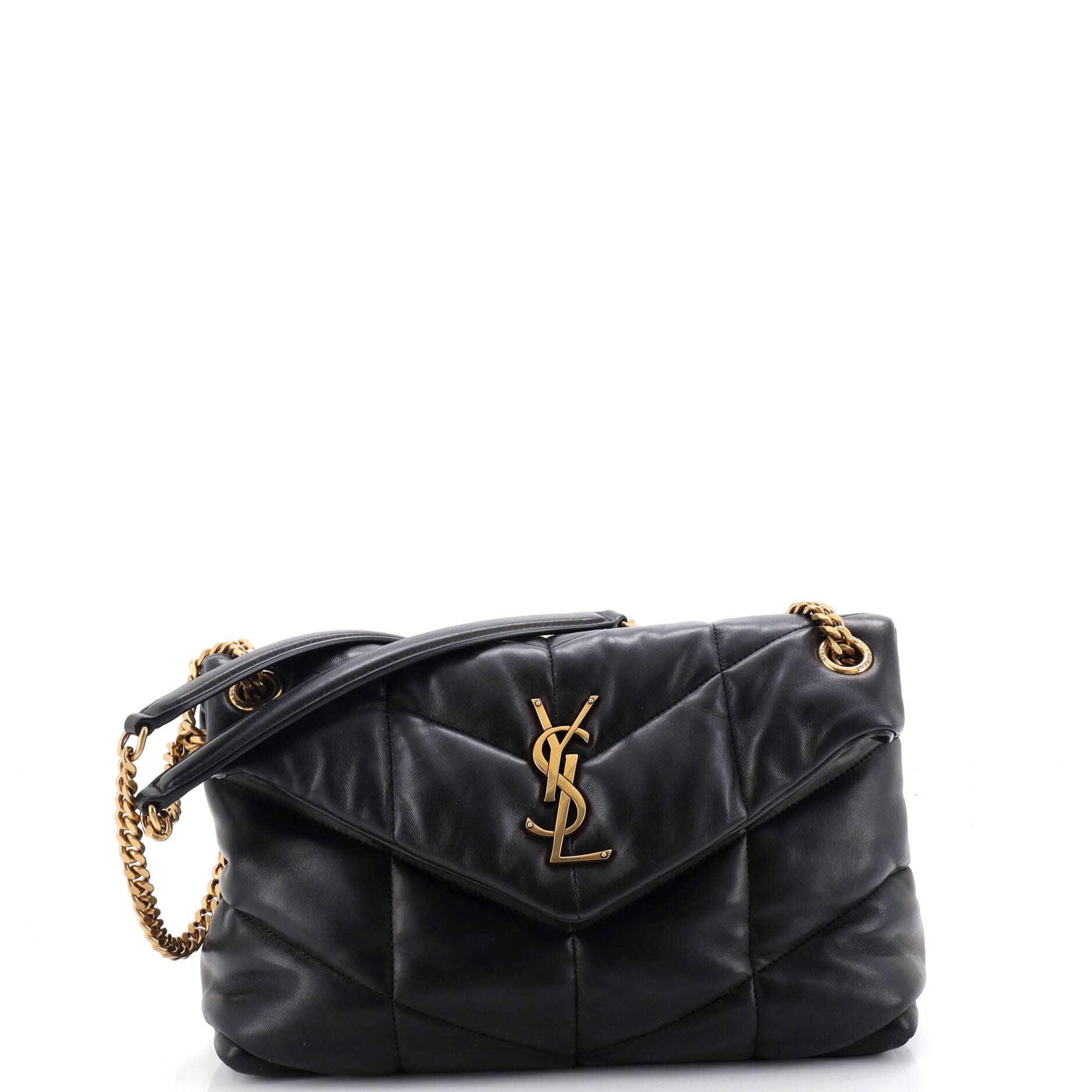 Loulou Puffer Shoulder Bag Quilted Leather Small