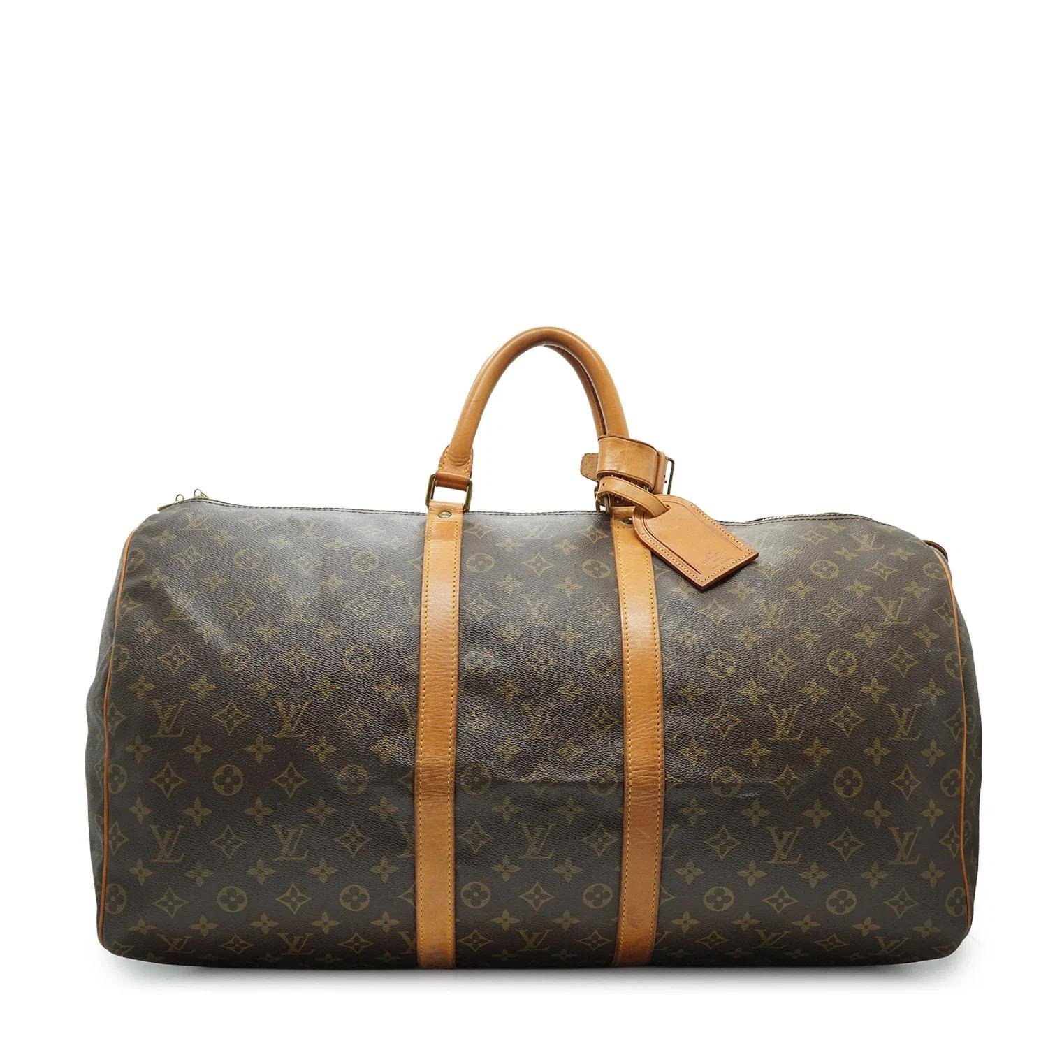 Keepall leather travel bag