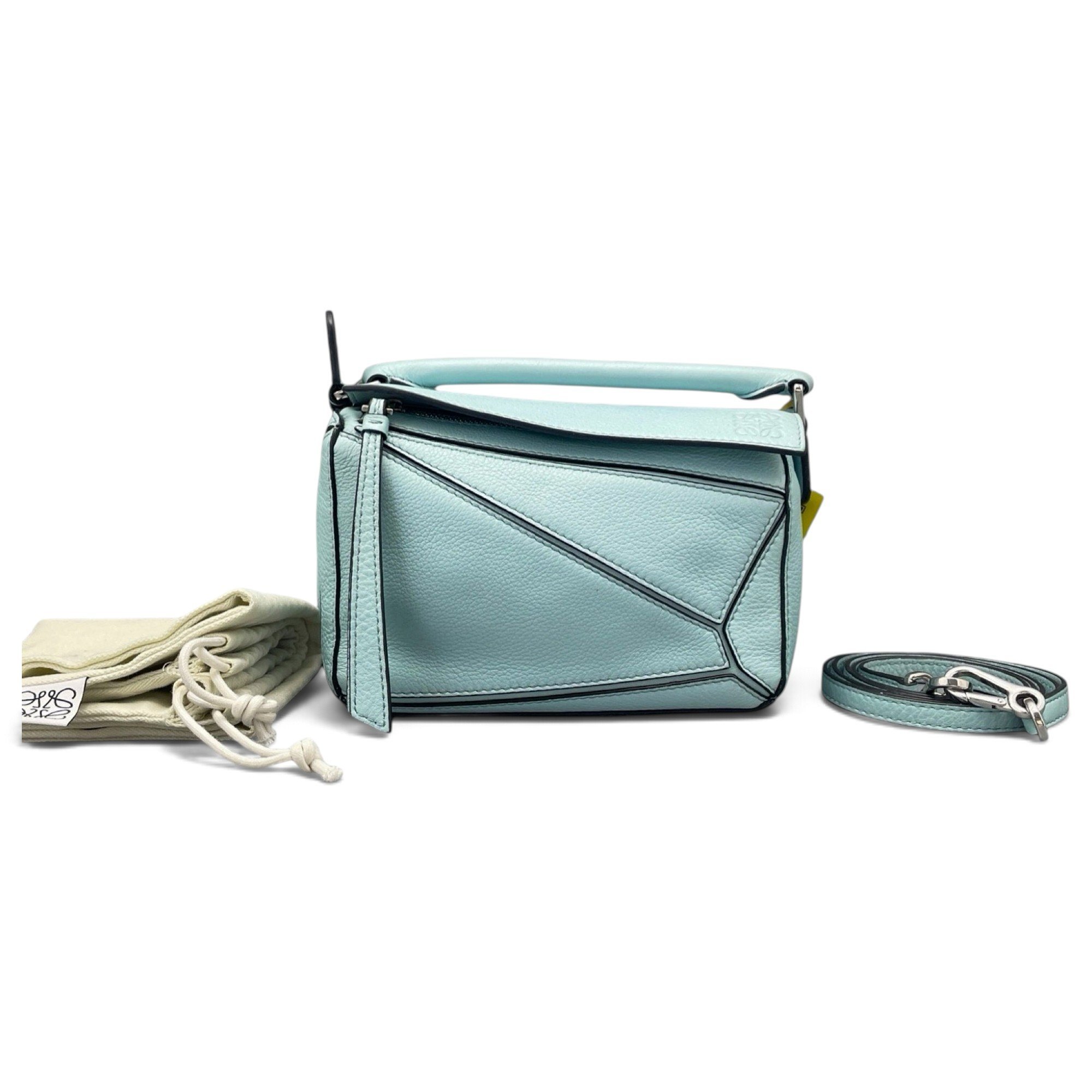 Puzzle leather crossbody bag