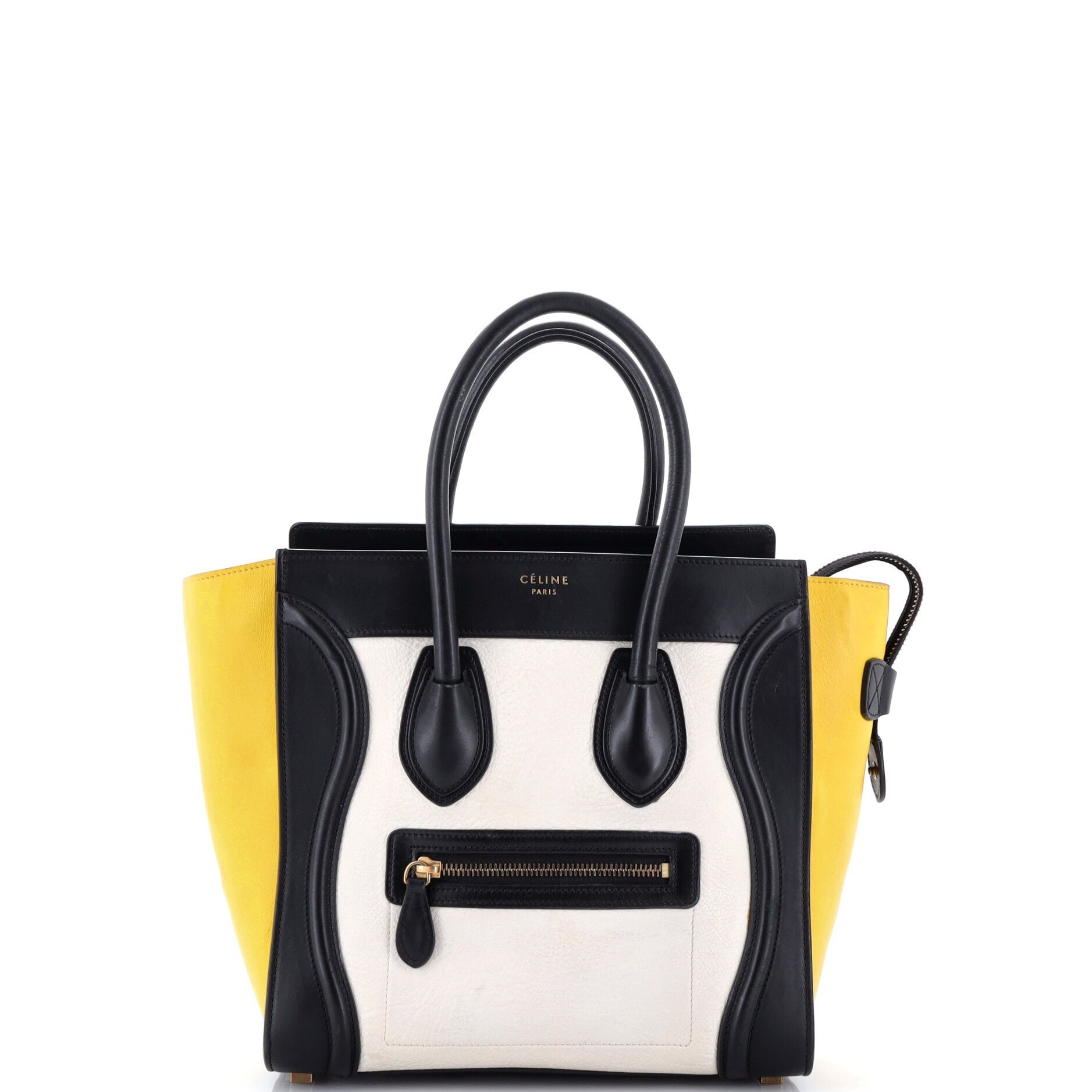 Tricolor Luggage Bag Leather Micro