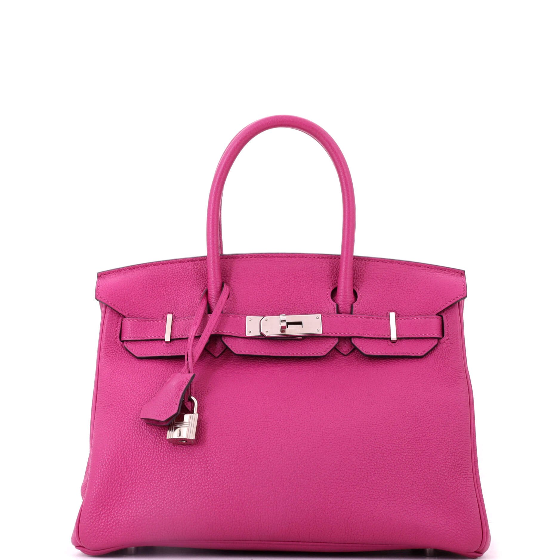 Birkin Handbag Rose Pourpre Togo with Palladium Hardware 30