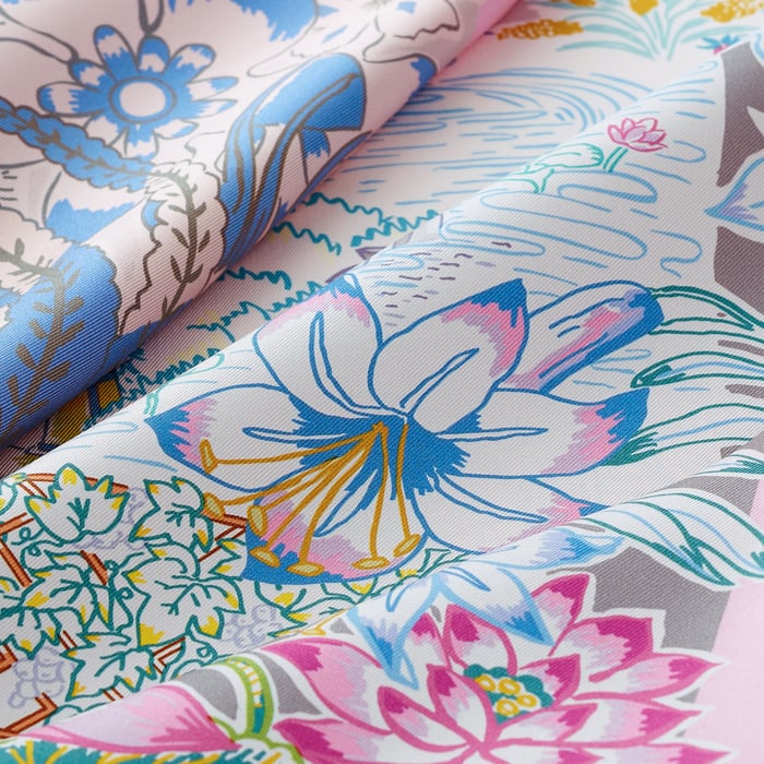 Mille Feuilles De Soie Double Face Scarf 90