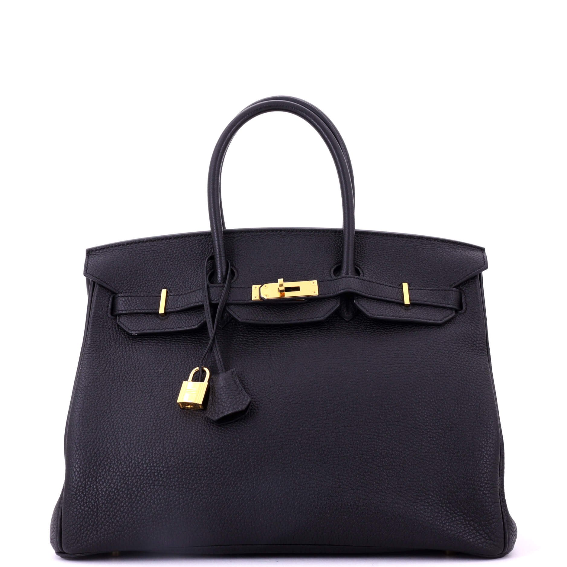 Hermes Birkin Handbag Noir Togo with Gold Hardware 35