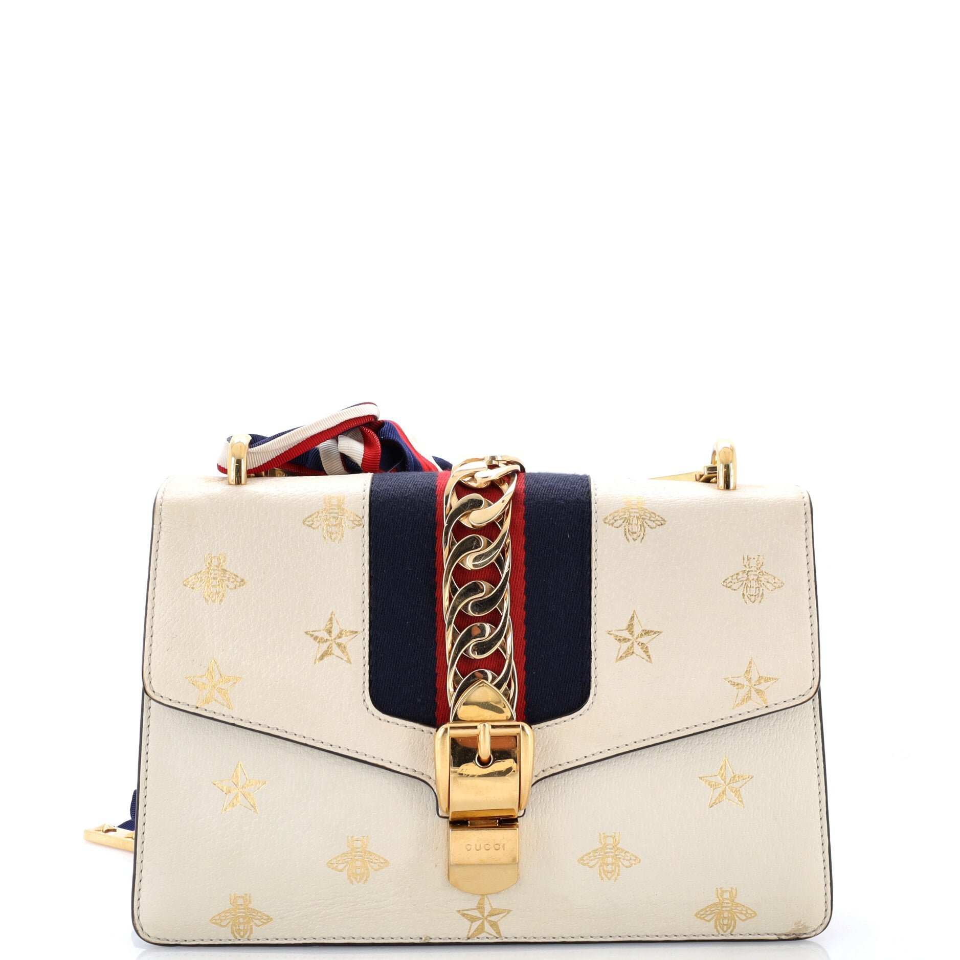 Sylvie Shoulder Bag Printed Leather Small