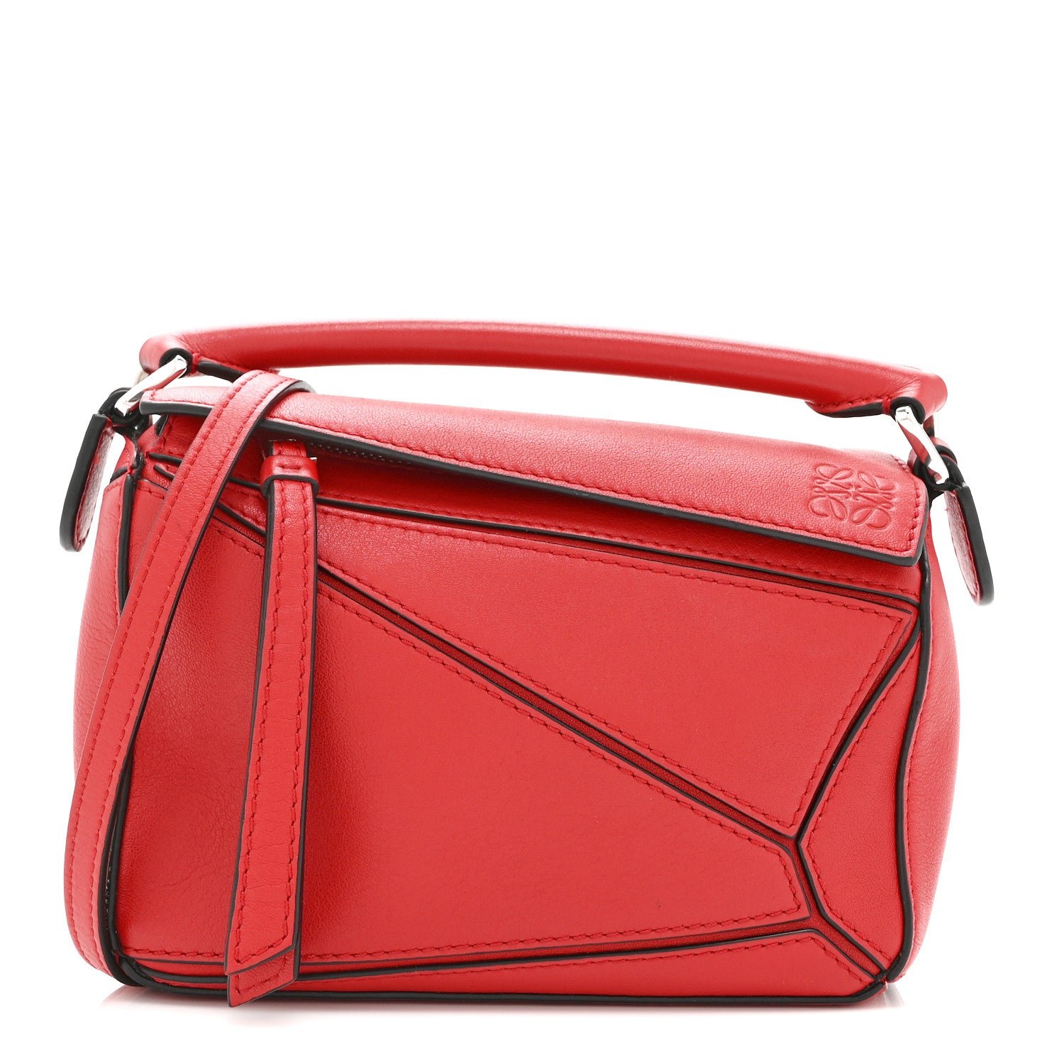 Loewe Loewe Calfskin Mini Puzzle Bag Pomodoro